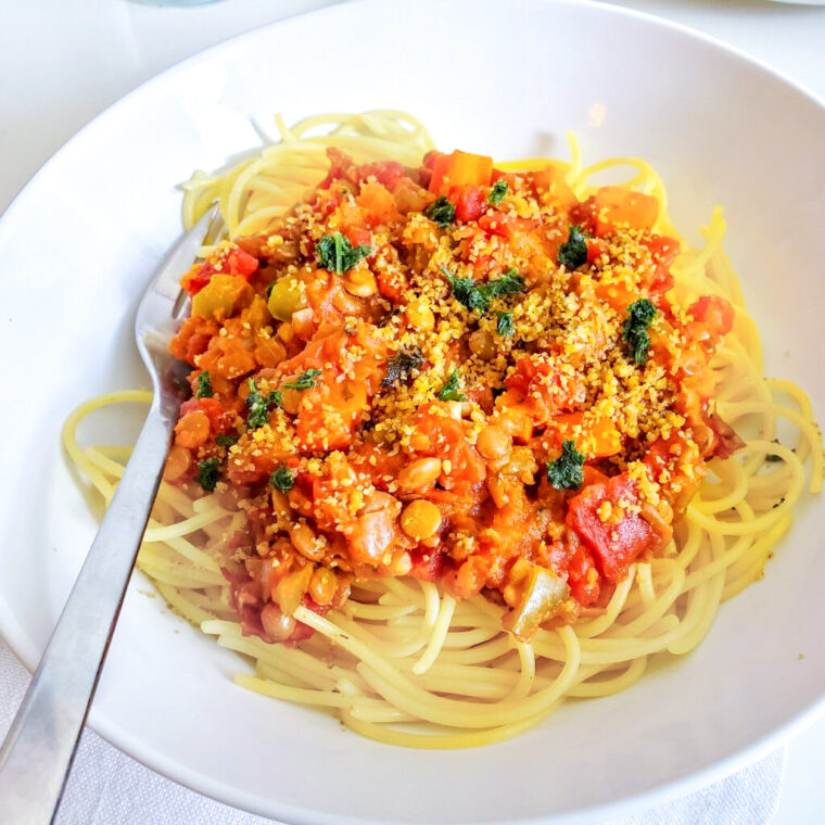 Spaghetti with Lentil Bolognese