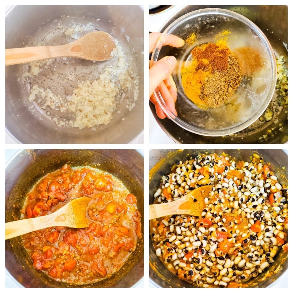 Black eyed pea masala instructions