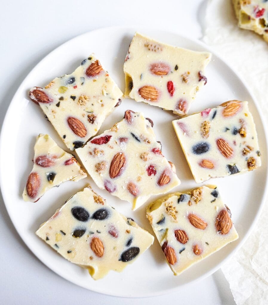 Vegan white chocolate bark final