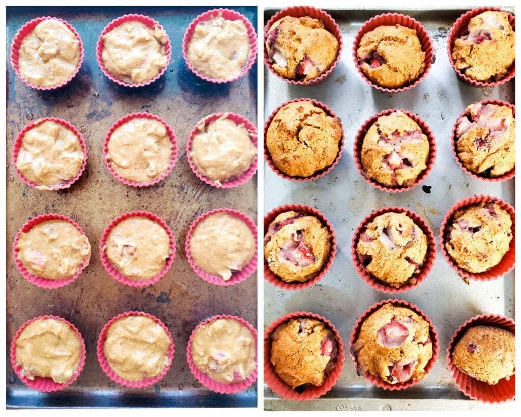 muffins in silicone baking cups