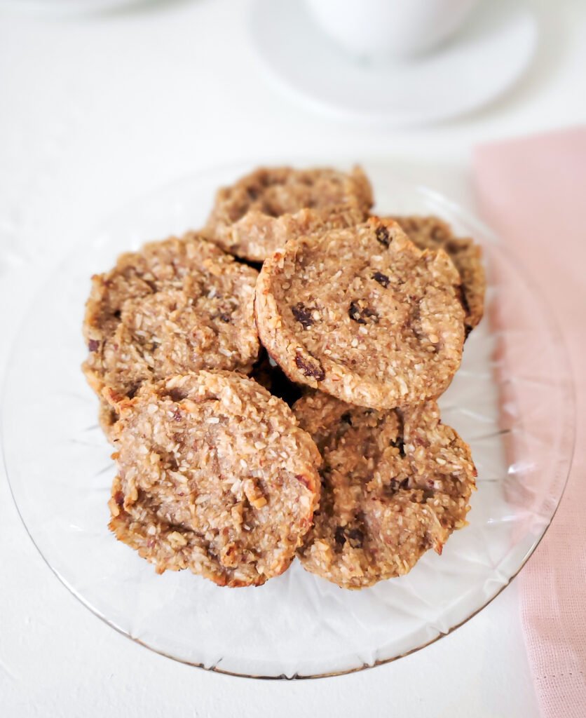 Coconut Banana cookie on plate