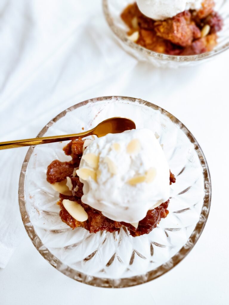 Blackberry Almond Bread pudding