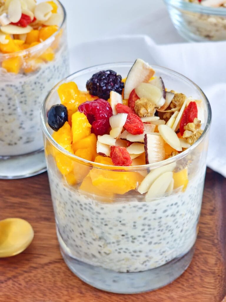 Mango Coconut overnight oats with Chia Seeds 2